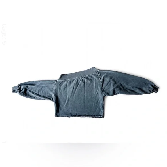 FREE PEOPLE We The Free Bri Pullover Sweater Charcoal - Medium - Picture 6 of 10